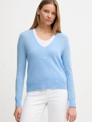 United Colors of Benetton sweter wełniany damski kolor niebieski lekki 1002D401Y