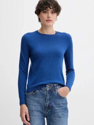United Colors of Benetton sweter wełniany damski kolor niebieski lekki