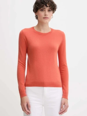United Colors of Benetton sweter wełniany damski kolor pomarańczowy lekki 1002D1K01