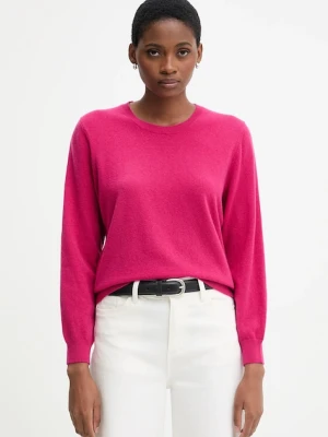 United Colors of Benetton sweter wełniany damski kolor różowy 1002D10BG