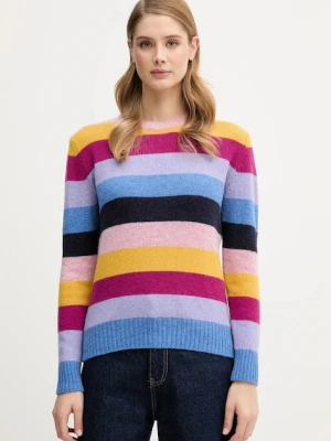 United Colors of Benetton sweter wełniany damski kolor różowy 103ME107E