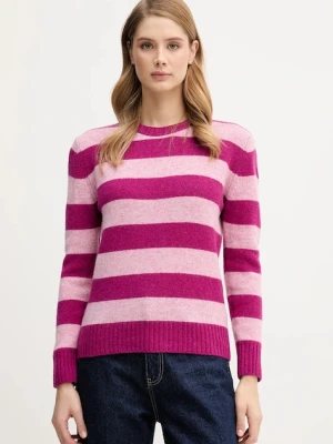 United Colors of Benetton sweter wełniany damski kolor różowy 103ME107E