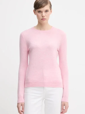 United Colors of Benetton sweter wełniany damski kolor różowy lekki 1002D1K01