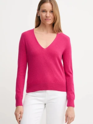 United Colors of Benetton sweter wełniany damski kolor różowy lekki 1002D401Y