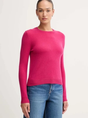 United Colors of Benetton sweter wełniany damski kolor różowy lekki