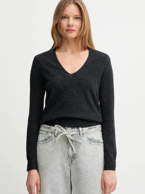 United Colors of Benetton sweter wełniany damski kolor szary lekki 1002D401Y