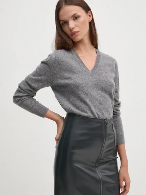 United Colors of Benetton sweter wełniany damski kolor szary lekki