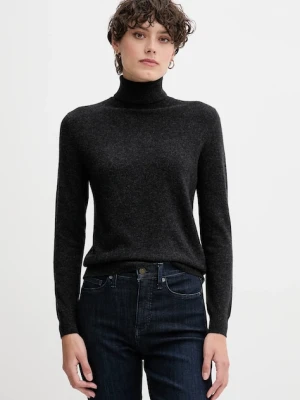 United Colors of Benetton sweter wełniany damski kolor szary z golfem 1002D2348