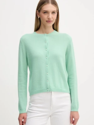 United Colors of Benetton sweter wełniany damski kolor zielony lekki 1002D501U