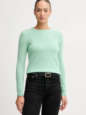 United Colors of Benetton sweter wełniany damski kolor zielony lekki