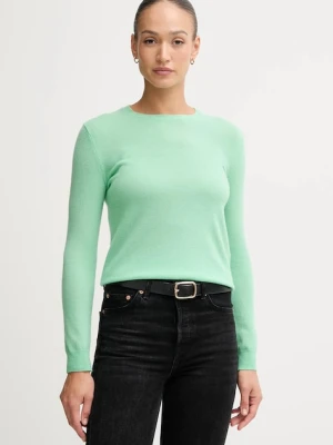 United Colors of Benetton sweter wełniany damski kolor zielony lekki