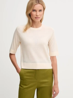 United Colors of Benetton sweter wełniany damskie kolor beżowy lekki 11AHD10E6