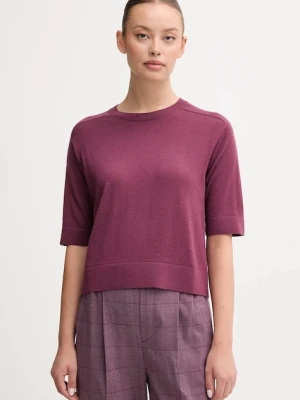 United Colors of Benetton sweter wełniany damskie kolor fioletowy lekki 11AHD10E6