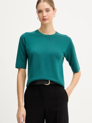 United Colors of Benetton sweter wełniany damskie kolor zielony lekki 11AHD10E6