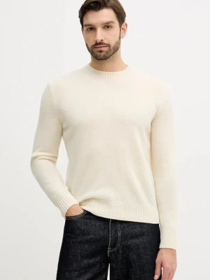 United Colors of Benetton sweter wełniany męski kolor beżowy 103MU10B5