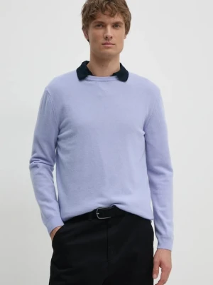 United Colors of Benetton sweter wełniany męski kolor fioletowy lekki 1002U1G34