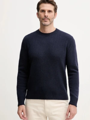 United Colors of Benetton sweter wełniany męski kolor granatowy 103MU10B5