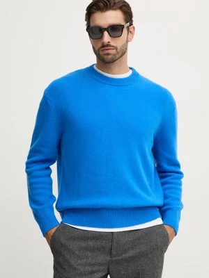 United Colors of Benetton sweter wełniany męski kolor niebieski 1344U108G