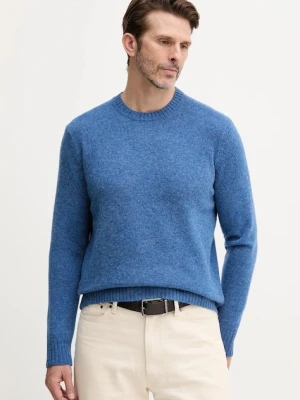 United Colors of Benetton sweter wełniany męski kolor niebieski