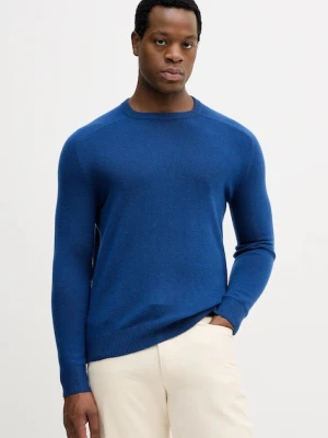 United Colors of Benetton sweter wełniany męski kolor niebieski lekki 1006U108W