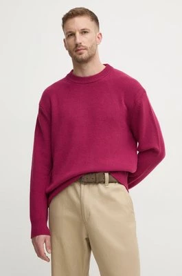 United Colors of Benetton sweter wełniany męski kolor różowy 1344U108G