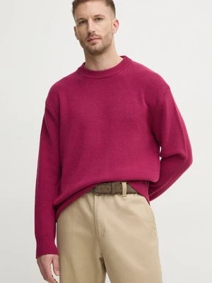 United Colors of Benetton sweter wełniany męski kolor różowy 1344U108G