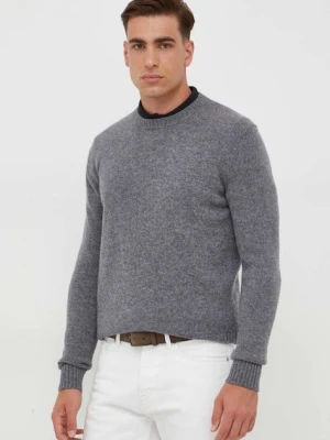 United Colors of Benetton sweter wełniany męski kolor szary