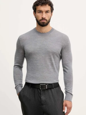 United Colors of Benetton sweter wełniany męski kolor szary lekki 11AHU1056