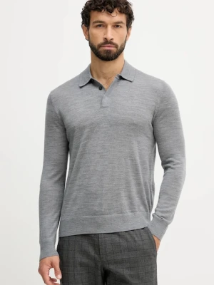 United Colors of Benetton sweter wełniany męski kolor szary lekki 11AHU301P