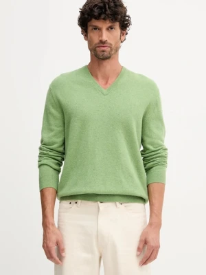 United Colors of Benetton sweter wełniany męski kolor zielony 1002U4407