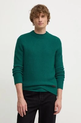 United Colors of Benetton sweter wełniany męski kolor zielony 1344U108H