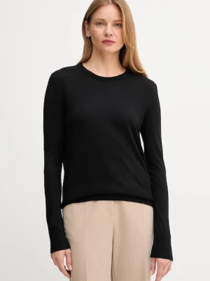 United Colors of Benetton sweter z dodatkiem jedwabiu kolor czarny lekki 1ZRED10CP