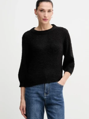 United Colors of Benetton sweter z dodatkiem moheru damski kolor czarny 1VAAD10F4