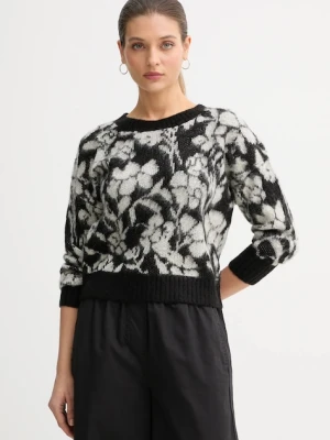 United Colors of Benetton sweter z dodatkiem moheru damski kolor czarny 1VAAE10F3