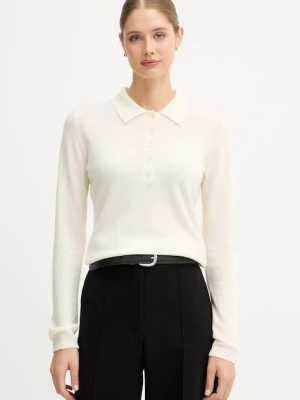 United Colors of Benetton sweter z dodatkiem wełny damski kolor beżowy lekki 102HD301H
