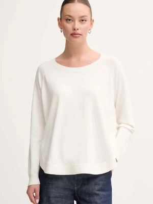 United Colors of Benetton sweter z dodatkiem wełny damski kolor beżowy lekki 1Y6SD10EG
