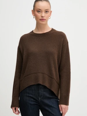 United Colors of Benetton sweter z dodatkiem wełny damski kolor brązowy 1244D10BC