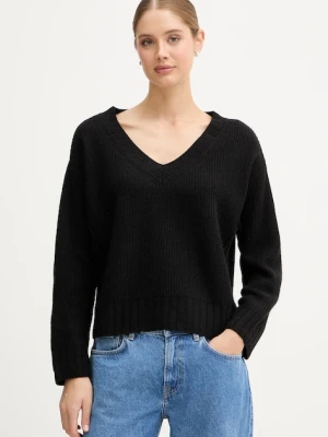 United Colors of Benetton sweter z dodatkiem wełny damski kolor czarny 126WD402Z