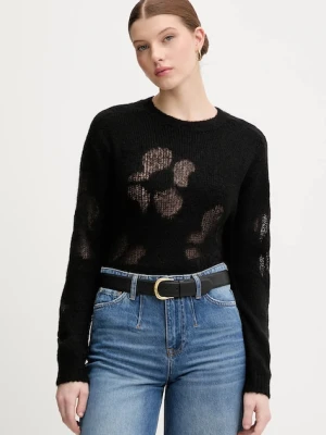 United Colors of Benetton sweter z dodatkiem wełny damski kolor czarny 18L4E10EW