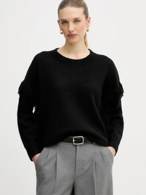 United Colors of Benetton sweter z dodatkiem wełny damski kolor czarny 191VD10EZ