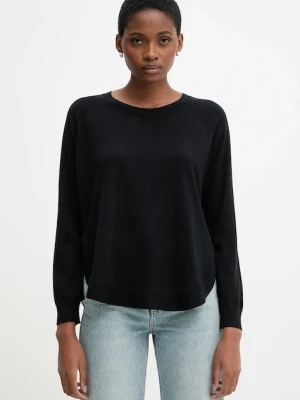 United Colors of Benetton sweter z dodatkiem wełny damski kolor czarny lekki 1Y6SD10EG