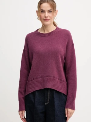 United Colors of Benetton sweter z dodatkiem wełny damski kolor fioletowy 1244D10BC