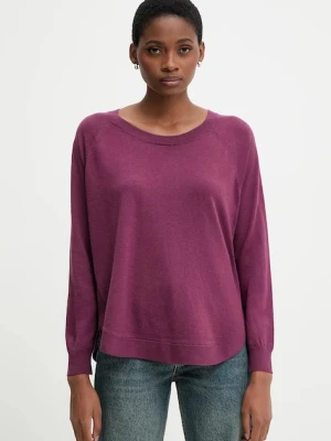 United Colors of Benetton sweter z dodatkiem wełny damski kolor fioletowy lekki 1Y6SD10EG