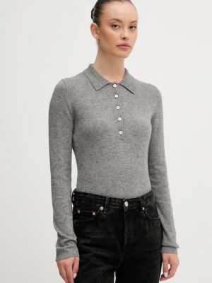 United Colors of Benetton sweter z dodatkiem wełny damski kolor szary lekki 102HD301H