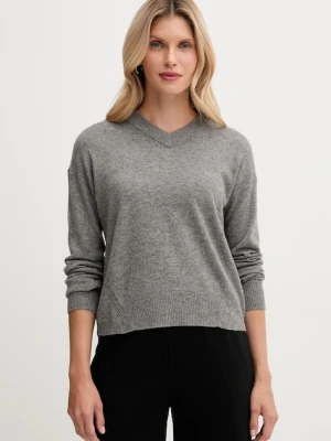 United Colors of Benetton sweter z dodatkiem wełny damski kolor szary lekki 102HD4032