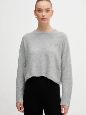 United Colors of Benetton sweter z dodatkiem wełny damski kolor szary lekki 126WD10E4