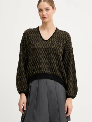 United Colors of Benetton sweter z dodatkiem wełny damski kolor zielony lekki 1012E403C