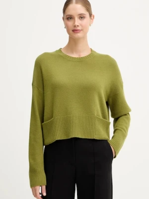 United Colors of Benetton sweter z dodatkiem wełny damski kolor zielony lekki 126WD10E4