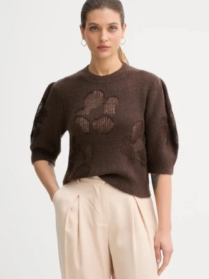 United Colors of Benetton sweter z dodatkiem wełny damski kolor zielony lekki 18L4E10EV