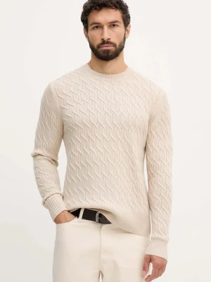 United Colors of Benetton sweter z dodatkiem wełny męski kolor beżowy 1335U10A9